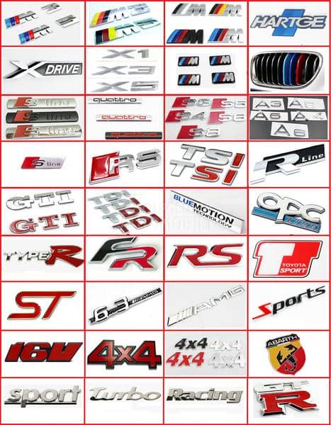 Quattro znak samolepljiv crni