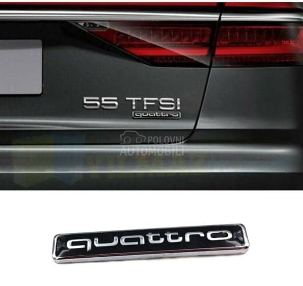 Quattro znak samolepljiv crni