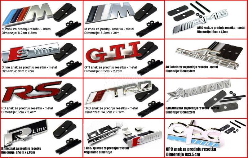 Quattro znak samolepljiv crni