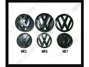 Crni znakovi prednji zadnji za Volkswagen Golf 5, Golf 6, Golf 7