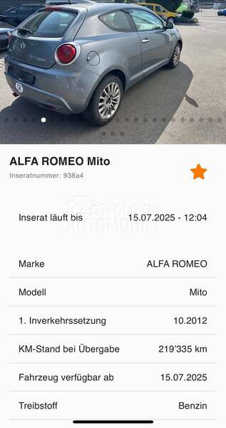 Alfa Romeo MiTo T.O.P  C.E.N.A