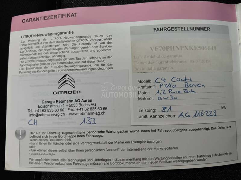 Citroen C4 Cactus 1.2 TURBO/AUT CH