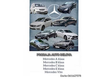 svi delovi za Mercedes Benz A 140, A 150, A 160 ... od 2000. do 2016. god.