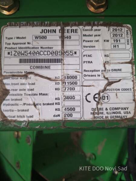 John Deere W540 i