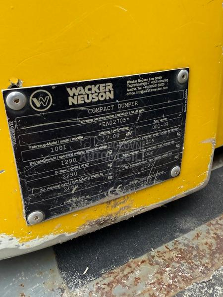 Wacker Neuson 1001 HT 1 tona
