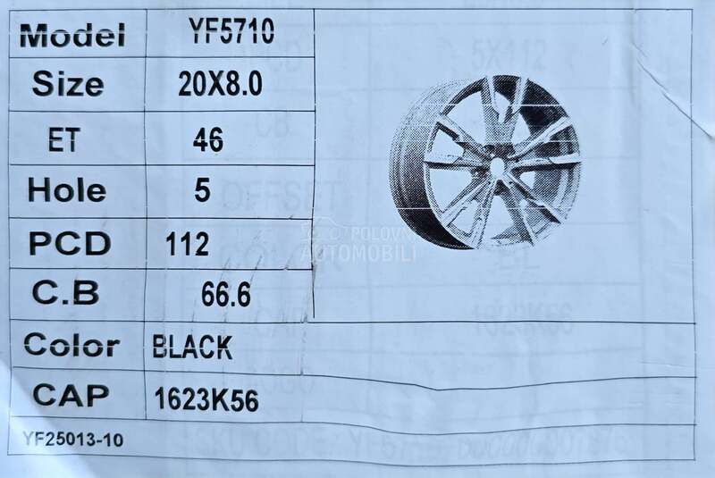 Aluminijumske felne bmw replica 20" 5 x 112