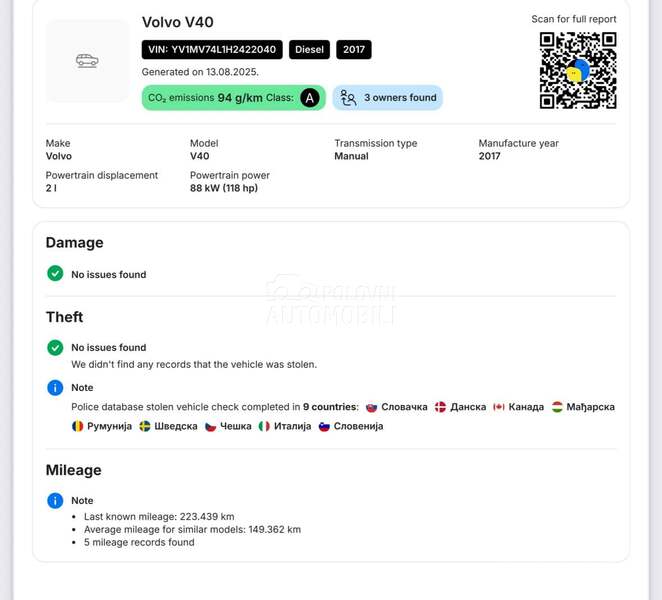 Volvo V40 2.0d 120 D2