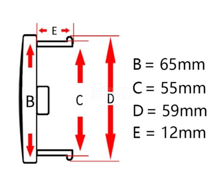 ABT cepovi alufelni 65 mm NOVO