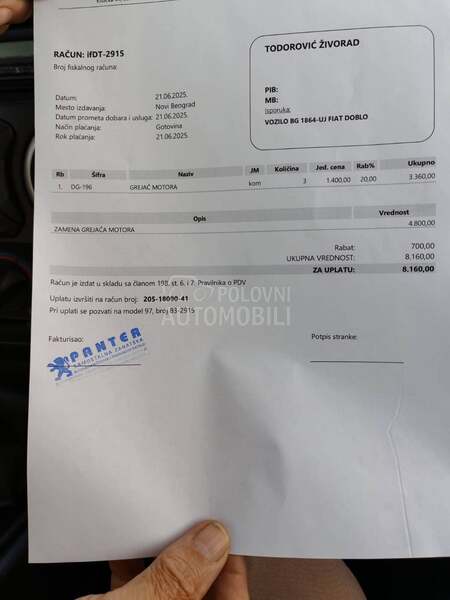 Fiat Doblo Malibu 120HP
