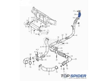 crevo interkulera crevo turba za Ford Mondeo od 2000. do 2007. god.