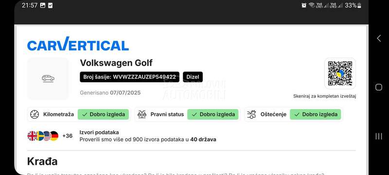 Volkswagen Golf 7 1.6TDI/HIGHLINE