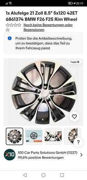 Aluminijumske felne bmw 21" 5 x 120