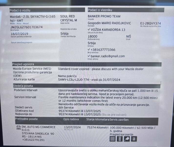 Mazda 6 Revolution T o p