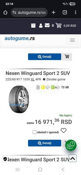 Nexen 225/60 R17 Zimska