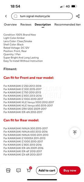 Zmigavci Kawasaki ZRX Versys
