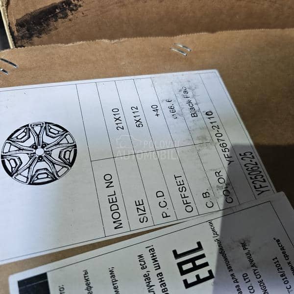 Aluminijumske felne bmw 21" 5 x 112