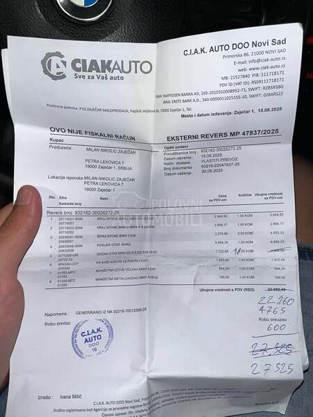 BMW 316 Za manji auto