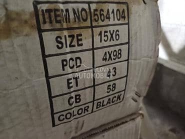 Čelične felne  15" 4 x 98