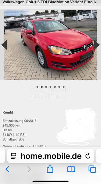 Volkswagen Golf 7 1,6tdi