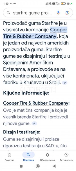 Starfire 185/65 R15 Letnja