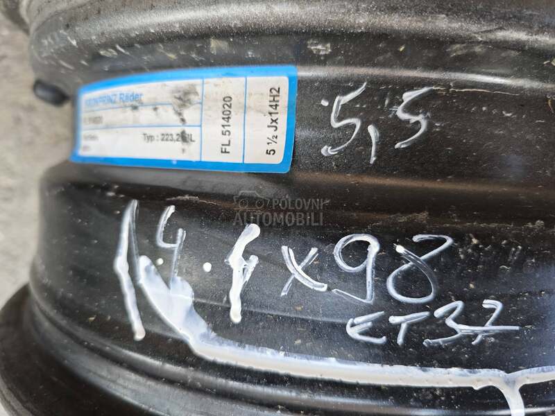 Čelične felne fiat 14" 4 x 98