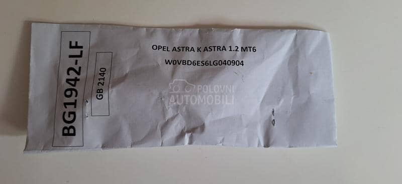 Opel Astra K astra MT6