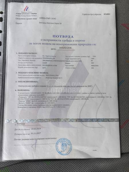 Volkswagen Caddy 2.0 Metan