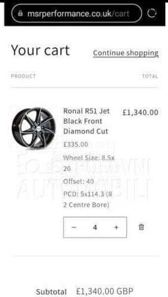 Aluminijumske felne Ronal 20" 5 x 114.3