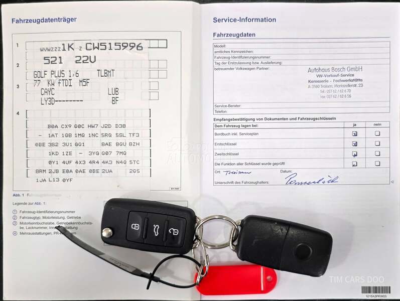 Volkswagen Golf Plus 1.6 TDI K.A.O  N.O.V