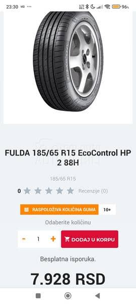 Fulda 185/65 R15 Letnja