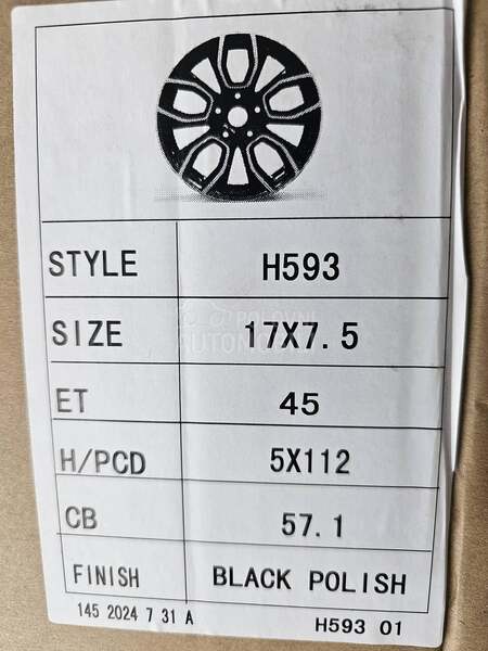 Aluminijumske felne  17" 5 x 112