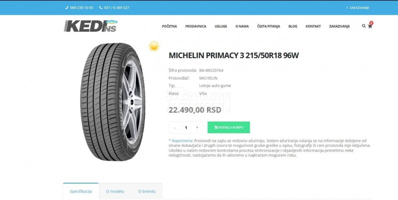 Michelin 215/50 R18 Letnja