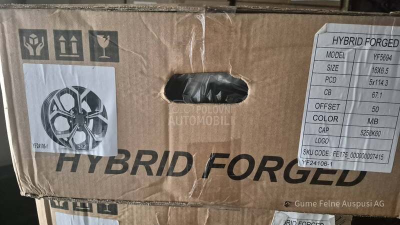 Aluminijumske felne  16" 5 x 114.3
