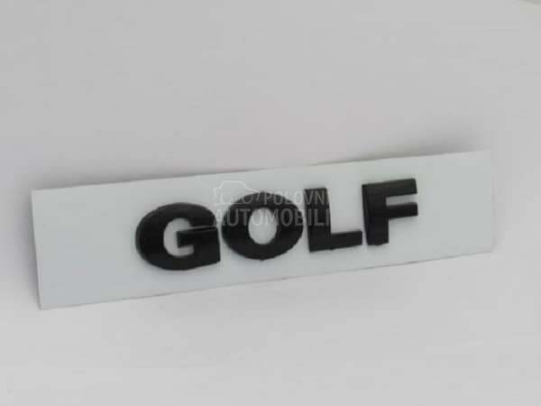 Znak natpis Golf crni mat
