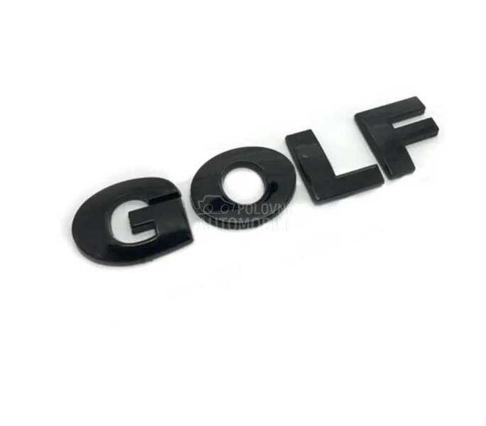 Znak natpis Golf crni mat