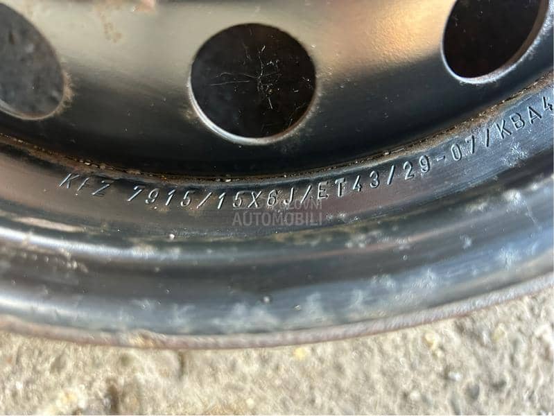 Čelične felne Fiat Opel 15" 4 x 100
