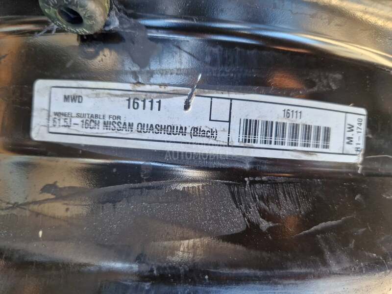 Čelične felne NISSAN 16" 5 x 114.3