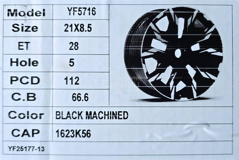Aluminijumske felne bmw replica 21" 5 x 112