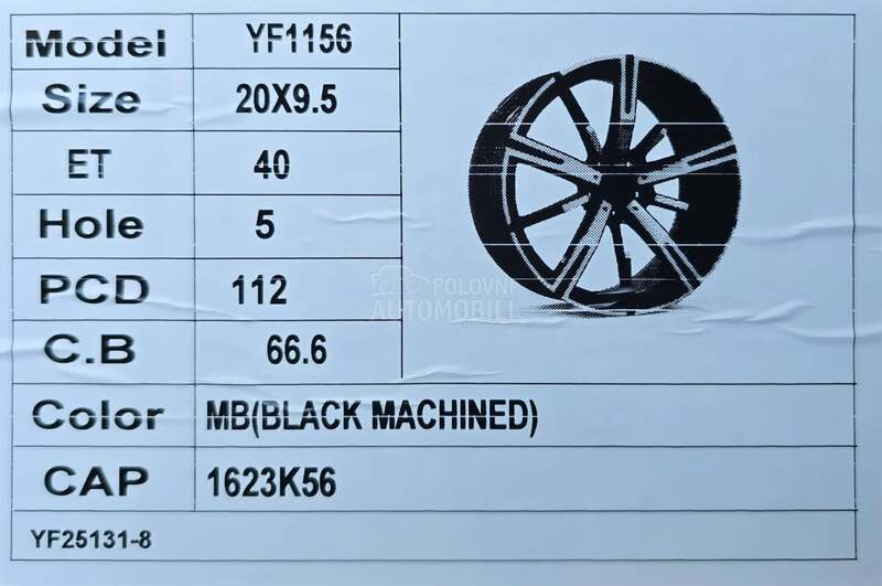 Aluminijumske felne bmw replica 20" 5 x 112