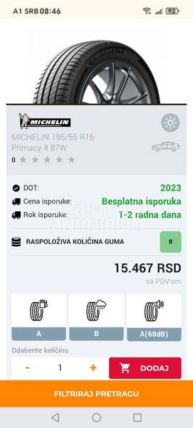 Michelin 195/55 R16 Letnja