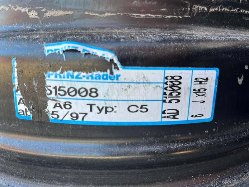 Čelične felne  15" 5 x 112