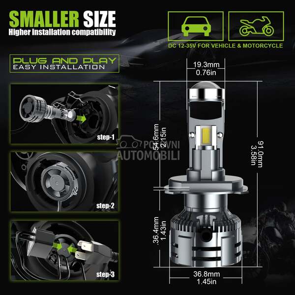 LED PROJEKTORI H8/H11/9 05.976