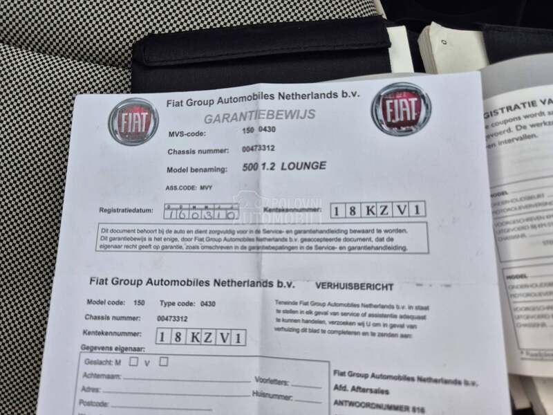 Fiat 500 1.2 aut.o.mat PA.NO