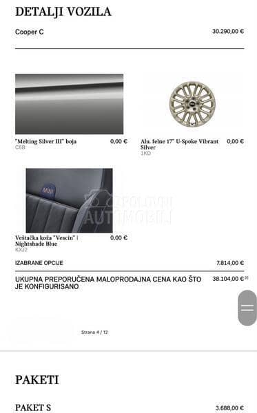 MINI Cooper 1.5 at S paket MINI Cooper 1.5 at S paket