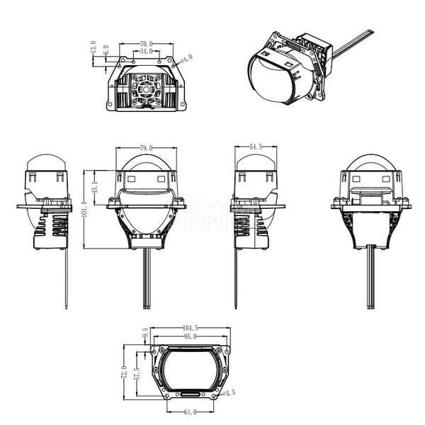 RECTANGLE Bi-LED PROJEK 03.112