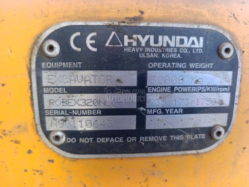 Hyundai 320NLC 7 Robex