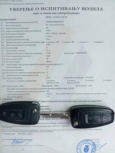 Ford C-Max 1.6Hdi O D L I C A N