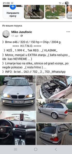 BMW 320d Dugo..Reg..CHIP