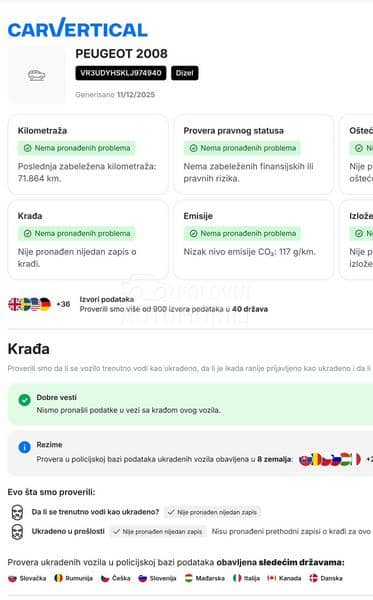 Peugeot 2008 1.5HDI/ALLURE/77000