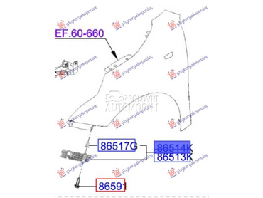 NOSAC PREDNJEG BRANIKA BOCN... za Kia XCeed od 2019. do 2022. god.
